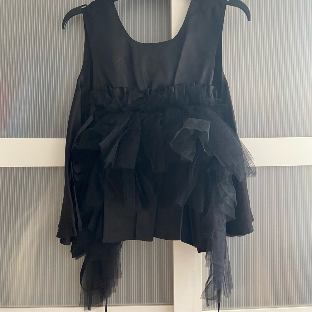 Comme Des garcons noir kei ninomiya ruffle tulle top